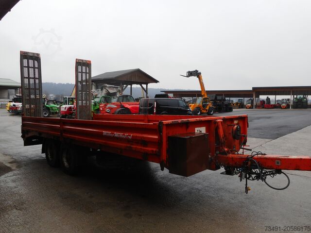 Remorcă cu încărcător jos Müller-Mitteltal ETUE-TA 11,0 Tandemtieflader mit Rampen