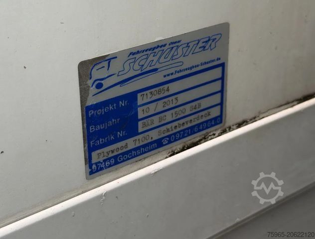 Vrachtwagen met bakwagen DAF LF 55.250 EURO 5 SCHUSTER BOX 720x250x280 CM INS