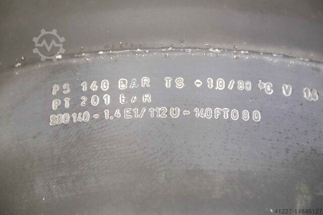 Accumulatore di pressione Hydac MAHO SBO140-1,4E1/112U-140FT080 MH 800C