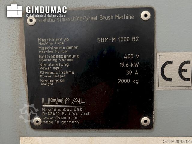 Mašina za deburing LISSMAC SBM-M 1000 B2
