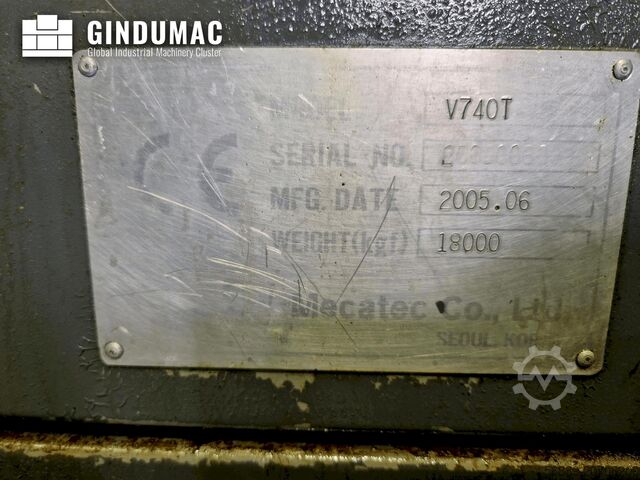 Verticale draaimachine DOOSAN V740T