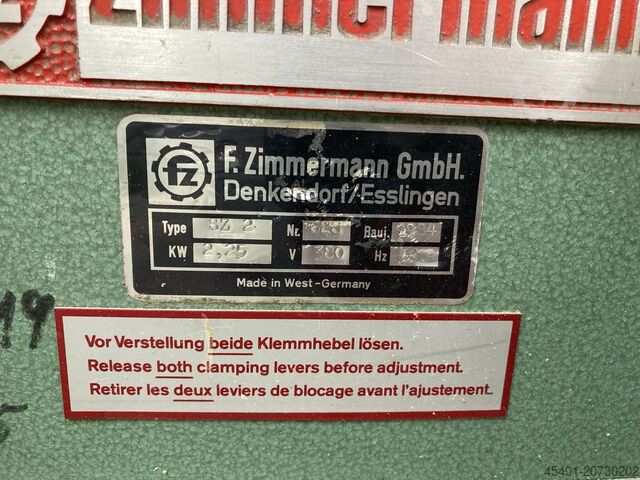 Disc Sanding Machine Zimmermann SZ2