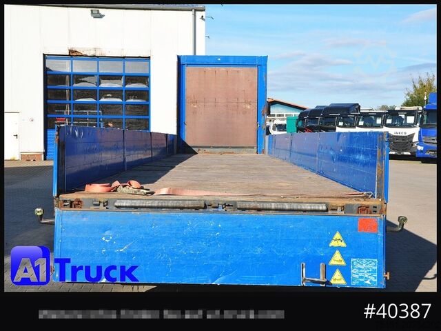 Open semitrailer KRONE Mega, Pritsche, 1 Vorbesitzer, TÜV 01-2026, Staplerhalterung