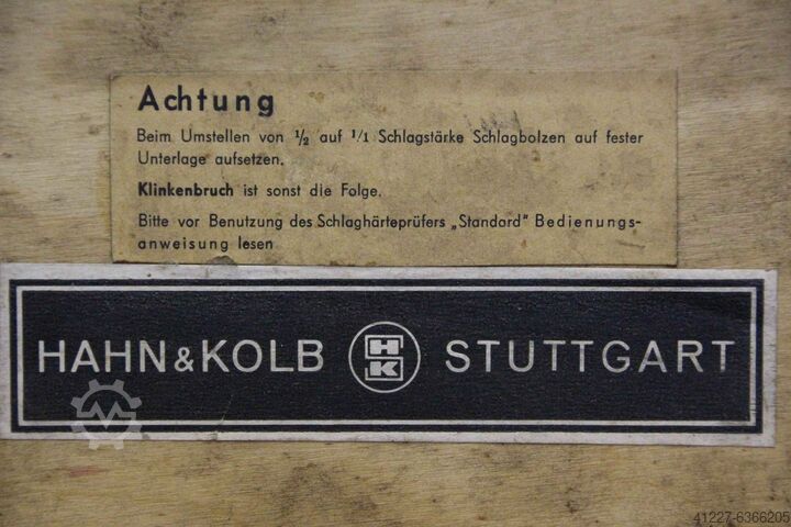 Hardness tester Hahn & Kolb Schlaghärteprüfer