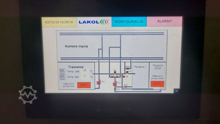 PP polipropilenden üç aşamalı püskürtme yıkama makinesi LAKOL Piotr Dudek LAKOL0911