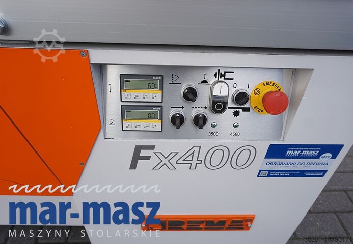 Schuiftafelzaag REMA Fx400 2osie 6kW / 1300 elektryczna