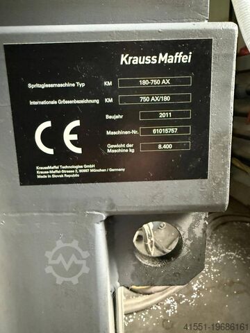 Spuitgietmachines KRAUSS MAFFEI KM180-750 AX Electric machines