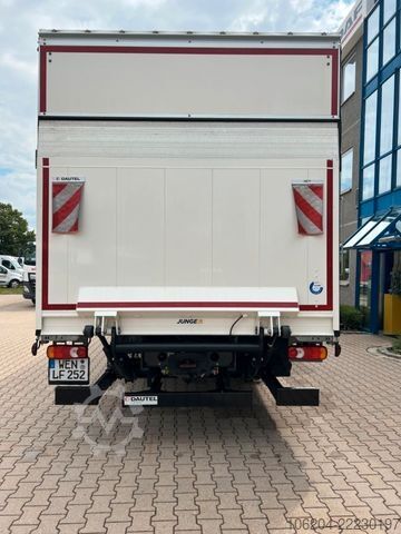 Camión plataforma con toldo DAF LF 260 mit Junge Pritschenaufbau 12to LBW