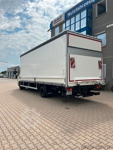 Camión plataforma con toldo DAF LF 260 mit Junge Pritschenaufbau 12to LBW