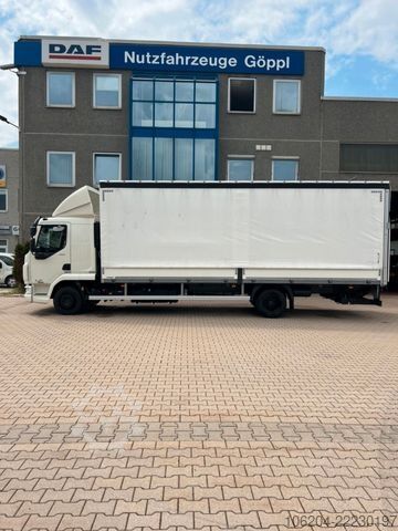 Camión plataforma con toldo DAF LF 260 mit Junge Pritschenaufbau 12to LBW