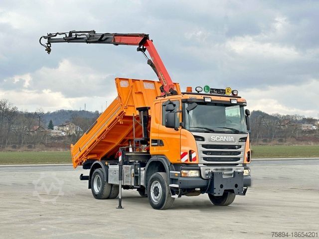 Kamyon üzerine monteli vinç SCANIA G360 Kipper 4,10m *PK 11002 B + FUNK *4x4