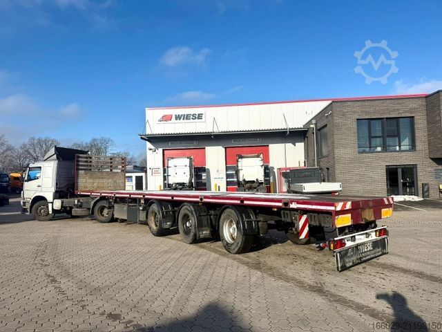 Working platform semitrailer MEUSBURGER Plattform Auflieger mit Zwangslenkung teleskopie
