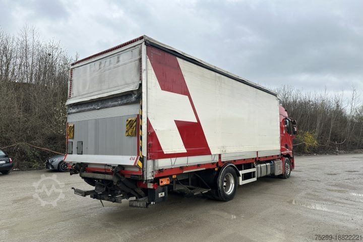 Platós teherautó ponyvával Renault T460 Pritsche-Plane Hebebühne / Swiss-Vehicle