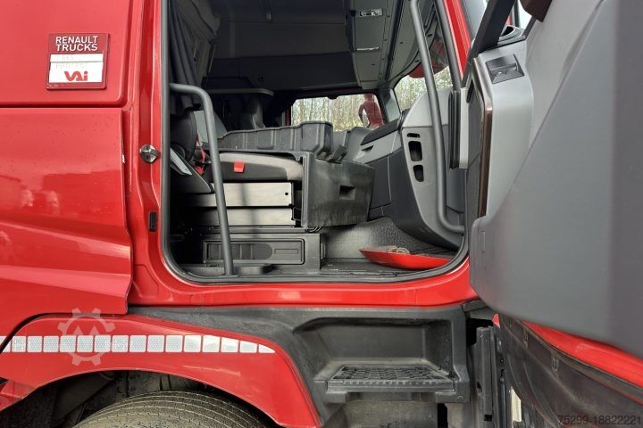 Platós teherautó ponyvával Renault T460 Pritsche-Plane Hebebühne / Swiss-Vehicle