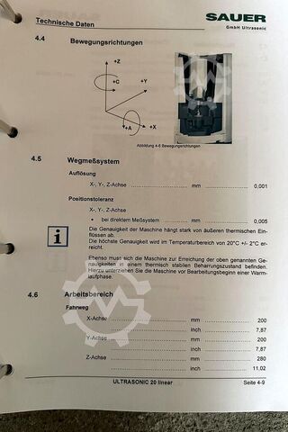 Univerzális megmunkálóközpont DMG SAUER ULTRASONIC HSC LINEAR 20