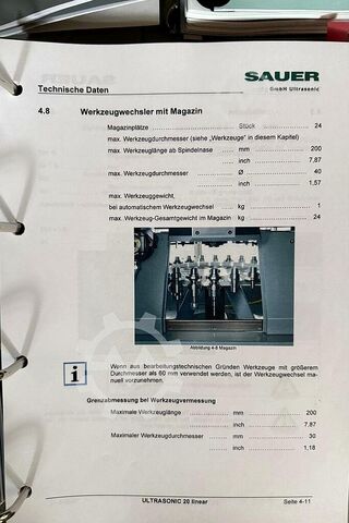 Univerzális megmunkálóközpont DMG SAUER ULTRASONIC HSC LINEAR 20