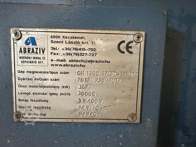 Gieterijmachine ABRAZIV Engineering Office and Mfg. Ltd. shot blasting machine CM1500-8