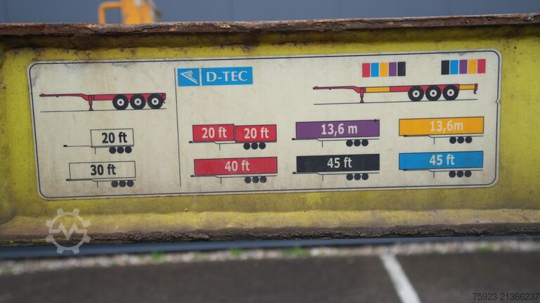 Transport af containere D-tec Extendable container transport trailer