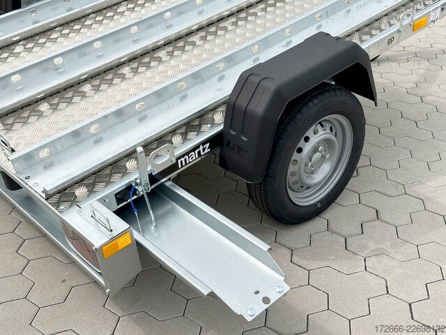 Reboque para motociclos Martz GP 3 PREMIUM I ALUBODEN 230X155CM 750KG 3ER MOTORRADANHÄNGER