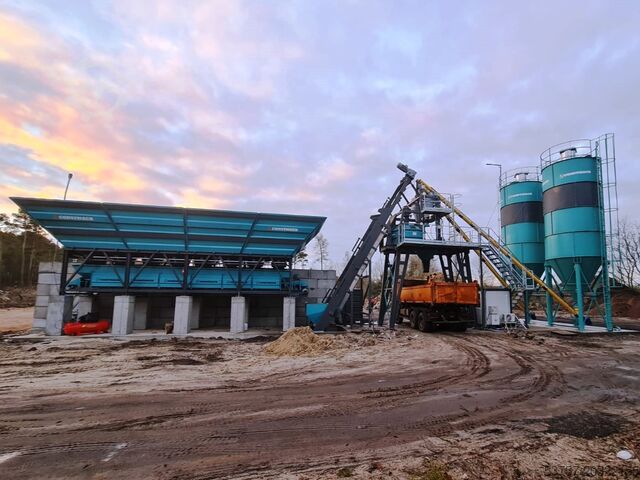 Central de betão, usina de concreto CONSTMACH 60 M3/H Compact Concrete Batching Plant