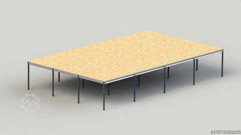 Opslagplatform 320 m², Traglast: 250 kg/m² Lichte Höhe: 3,0 m | Raster: 4,0 x 5,0 m