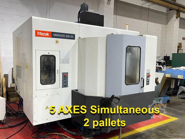 Bedfreesmachine met bewegende kolom & CNC Mazak Variaxis 500-5X- X 510- Y 510- Z 460mm CNC 5 axes