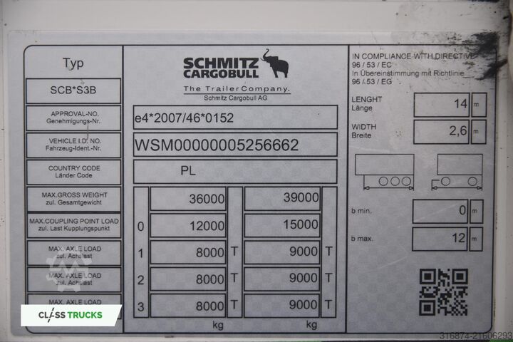 Naczepa chłodnia SCHMITZ CARGOBULL SKO DoubleDeck FP 60 SLXi300 LiftingAxle
