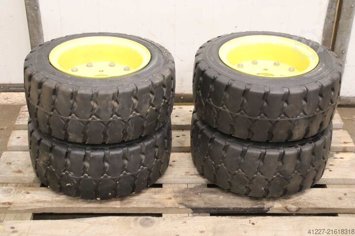 4 stk. massivt gummi dæk Continental CSE-Robust 200/50-10  SC 10  RIM 6.50 F