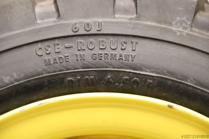 4 stk. massivt gummi dæk Continental CSE-Robust 200/50-10  SC 10  RIM 6.50 F