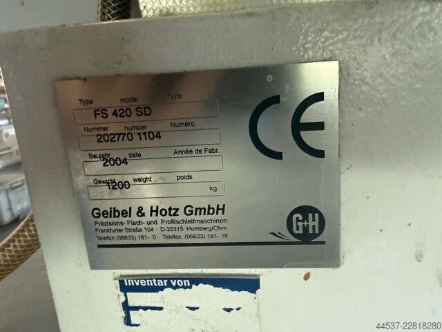 Sík köszörűgép Geibel & Hotz FD 420SD