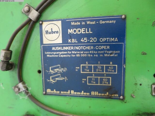 Profilstahlschere - Kombiniert MUBEA KBL 45-20