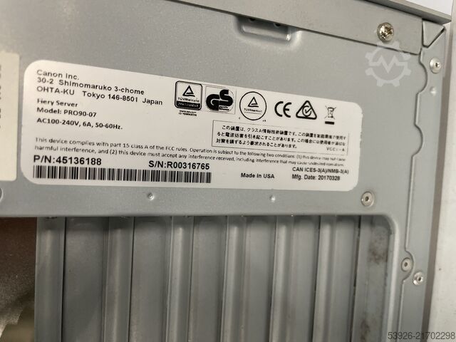 Mașină de tipar digitală Canon imagePRESS C10000VP incl. Fiery, Stacker, Paper deck