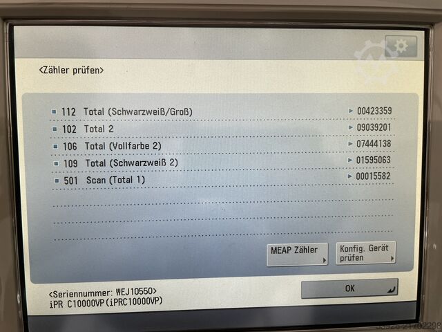 Mașină de tipar digitală Canon imagePRESS C10000VP incl. Fiery, Stacker, Paper deck