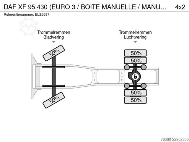  DAF XF 95.430 (EURO 3 / BOITE MANUELLE / MANUAL GEA...