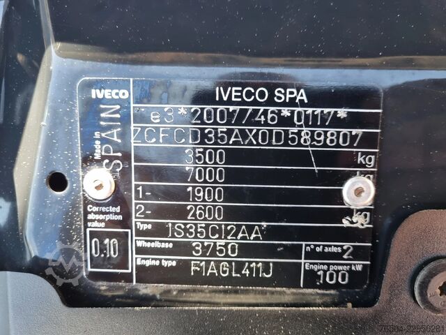 Closed box Iveco Daily 35C14 Bakwagen Laadklep 21m3 N1 Euro 6
