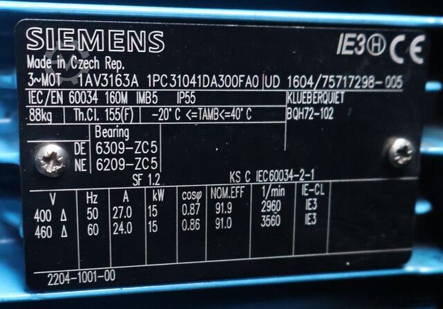Compresor cu șurub GA15FF Atlas Copco GA15FF