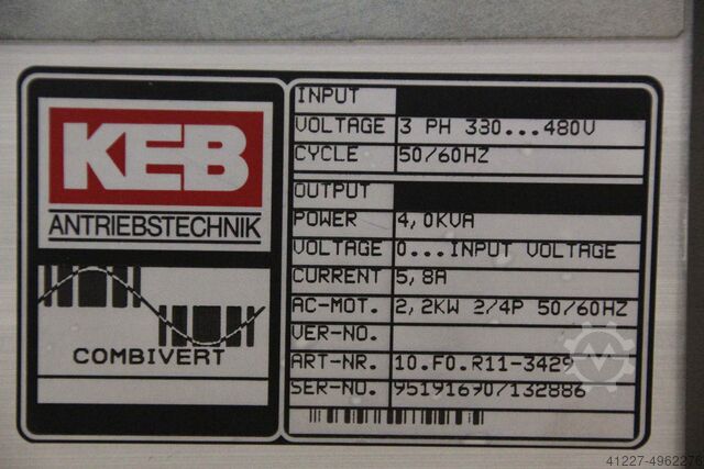 Frekvensomvandlare 2,2 kW KEB .R11-3429