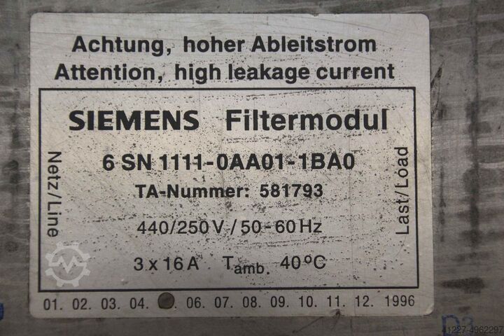 Line filter Siemens 6 SN 1111-OAA01-1BAO
