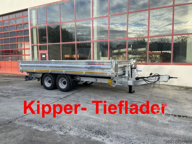 Kiepaanhangwagen Möslein TTD 11 Breite Reifen Kipper Tieflader, Breite Reifen-- Neufahrzeug --