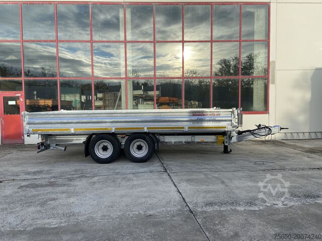 Kiepaanhangwagen Möslein TTD 11 Breite Reifen Kipper Tieflader, Breite Reifen-- Neufahrzeug --