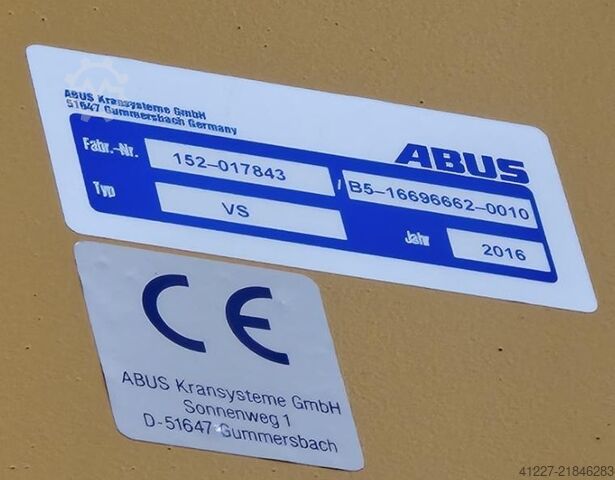 Grúa giratoria de columna, brazo de 5,6 m / 2500 kg ABUS VS