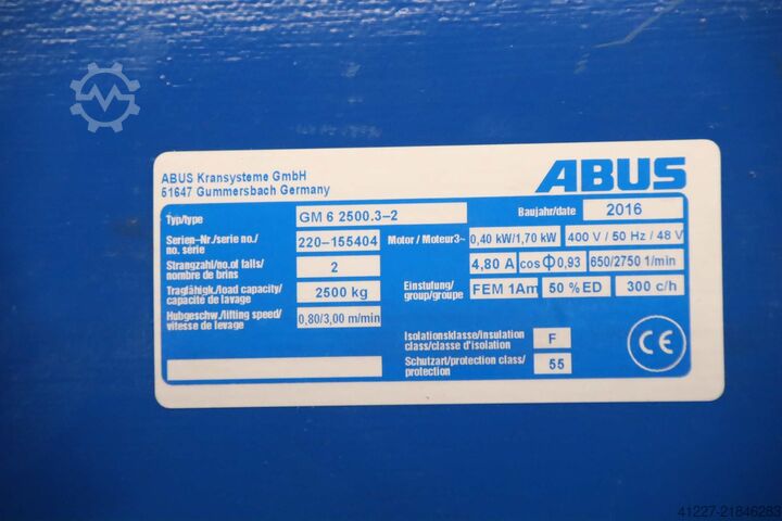 Grúa giratoria de columna, brazo de 5,6 m / 2500 kg ABUS VS