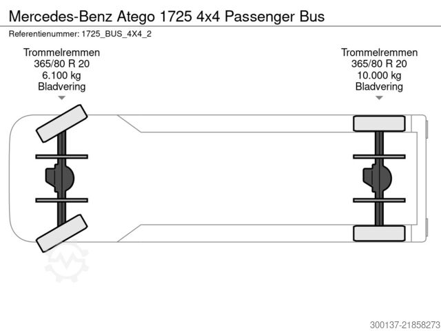 Touringcar Mercedes-Benz Atego 1725 4x4 Passenger Bus