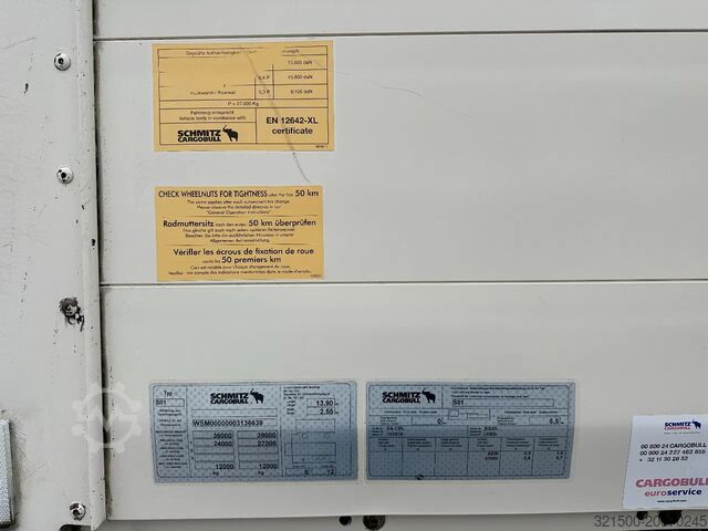 Bâches coulissantes Schmitz Cargobull Schuifzeil -Dak / SAF-Disc