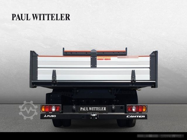 Φορτηγό ανατρεπόμενο βαν MITSUBISHI Canter 3C15 Hinterkipper mit Staubox AHK3,5/grau