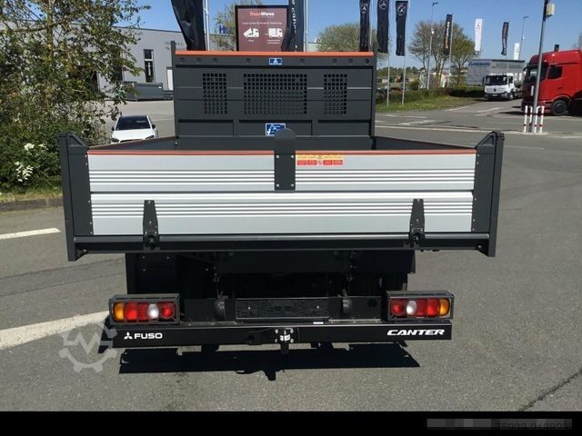 Φορτηγό ανατρεπόμενο βαν MITSUBISHI Canter 3C15 Hinterkipper mit Staubox AHK3,5/grau