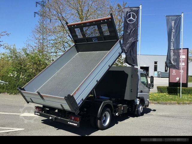 Φορτηγό ανατρεπόμενο βαν MITSUBISHI Canter 3C15 Hinterkipper mit Staubox AHK3,5/grau