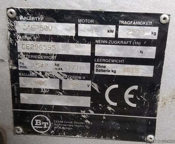 Targonca BT CESAB C4E250U