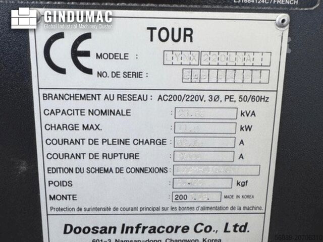 Horizontale draaimachine DOOSAN LYNX 220 LMA