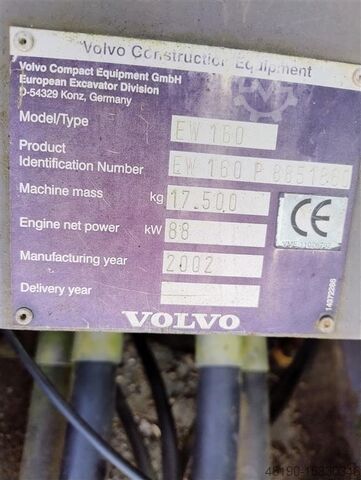 Mobiele graafmachine Volvo EW160